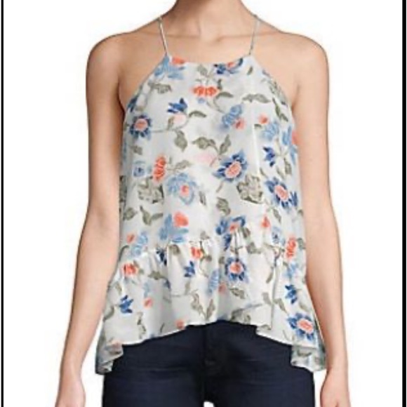 Joie Derwen Floral Ruffle Tank XS - Picture 2 of 12